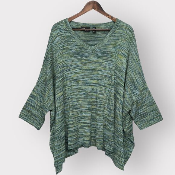 Attitudes by Renee Sweater Women‎ XL Deep Jungle Green Space Dye Stretch G95 - Picture 1 of 14